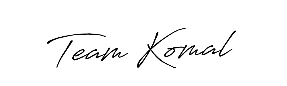 Create a beautiful signature design for name Team Komal. With this signature (Antro_Vectra_Bolder) fonts, you can make a handwritten signature for free. Team Komal signature style 7 images and pictures png
