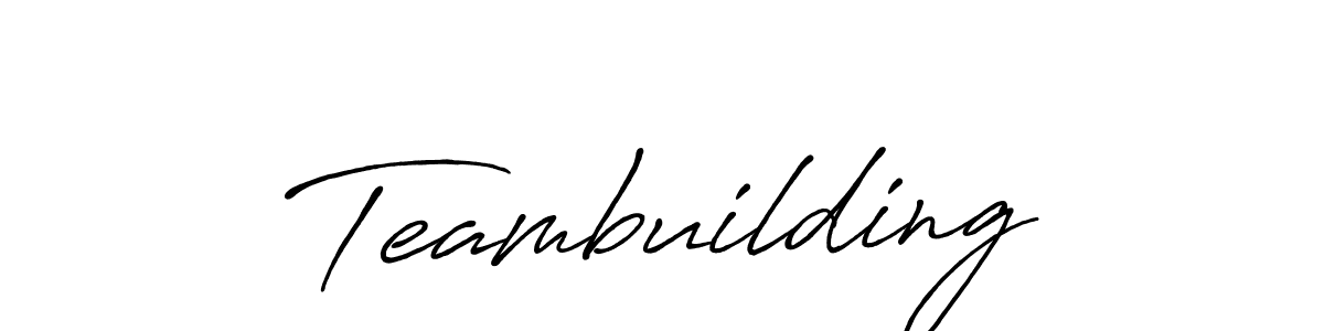 It looks lik you need a new signature style for name Teambuilding. Design unique handwritten (Antro_Vectra_Bolder) signature with our free signature maker in just a few clicks. Teambuilding signature style 7 images and pictures png