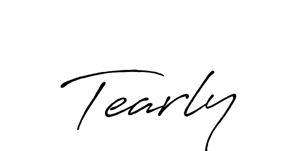 How to make Tearly name signature. Use Antro_Vectra_Bolder style for creating short signs online. This is the latest handwritten sign. Tearly signature style 7 images and pictures png
