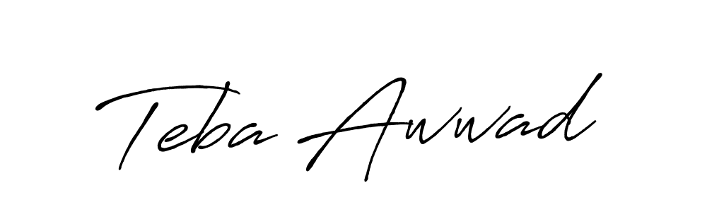 Here are the top 10 professional signature styles for the name Teba Awwad. These are the best autograph styles you can use for your name. Teba Awwad signature style 7 images and pictures png