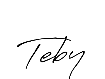 Also we have Teby name is the best signature style. Create professional handwritten signature collection using Antro_Vectra_Bolder autograph style. Teby signature style 7 images and pictures png