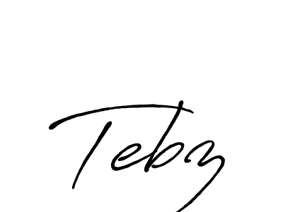 How to make Tebz name signature. Use Antro_Vectra_Bolder style for creating short signs online. This is the latest handwritten sign. Tebz signature style 7 images and pictures png