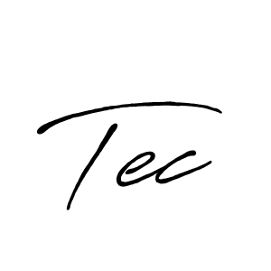 How to make Tec signature? Antro_Vectra_Bolder is a professional autograph style. Create handwritten signature for Tec name. Tec signature style 7 images and pictures png