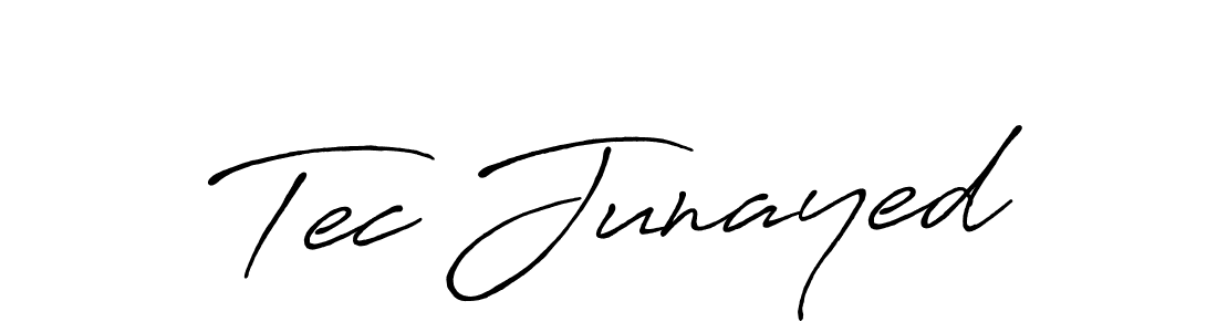 Also we have Tec Junayed name is the best signature style. Create professional handwritten signature collection using Antro_Vectra_Bolder autograph style. Tec Junayed signature style 7 images and pictures png