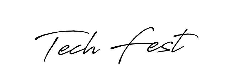 Create a beautiful signature design for name Tech Fest. With this signature (Antro_Vectra_Bolder) fonts, you can make a handwritten signature for free. Tech Fest signature style 7 images and pictures png