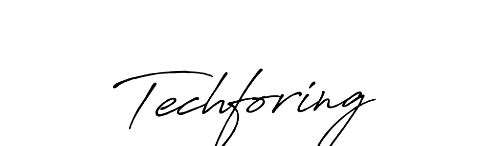 Use a signature maker to create a handwritten signature online. With this signature software, you can design (Antro_Vectra_Bolder) your own signature for name Techforing. Techforing signature style 7 images and pictures png
