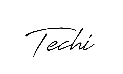 Design your own signature with our free online signature maker. With this signature software, you can create a handwritten (Antro_Vectra_Bolder) signature for name Techi. Techi signature style 7 images and pictures png