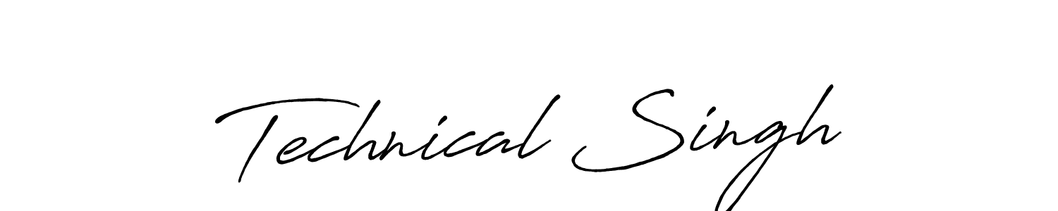 Design your own signature with our free online signature maker. With this signature software, you can create a handwritten (Antro_Vectra_Bolder) signature for name Technical Singh. Technical Singh signature style 7 images and pictures png