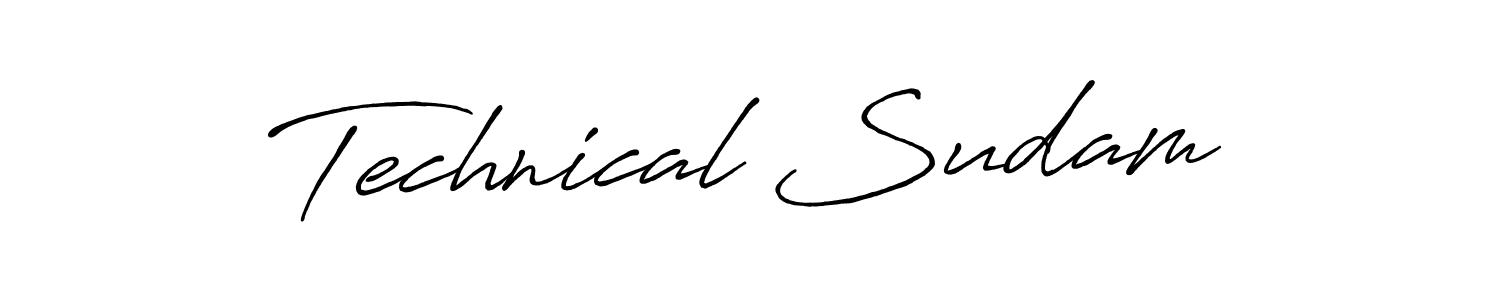 Make a beautiful signature design for name Technical Sudam. With this signature (Antro_Vectra_Bolder) style, you can create a handwritten signature for free. Technical Sudam signature style 7 images and pictures png