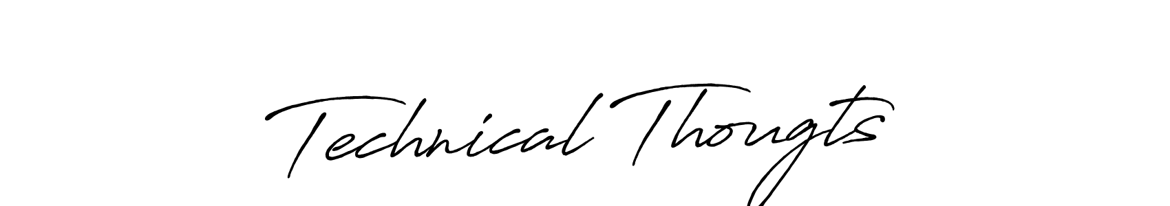 Create a beautiful signature design for name Technical Thougts. With this signature (Antro_Vectra_Bolder) fonts, you can make a handwritten signature for free. Technical Thougts signature style 7 images and pictures png