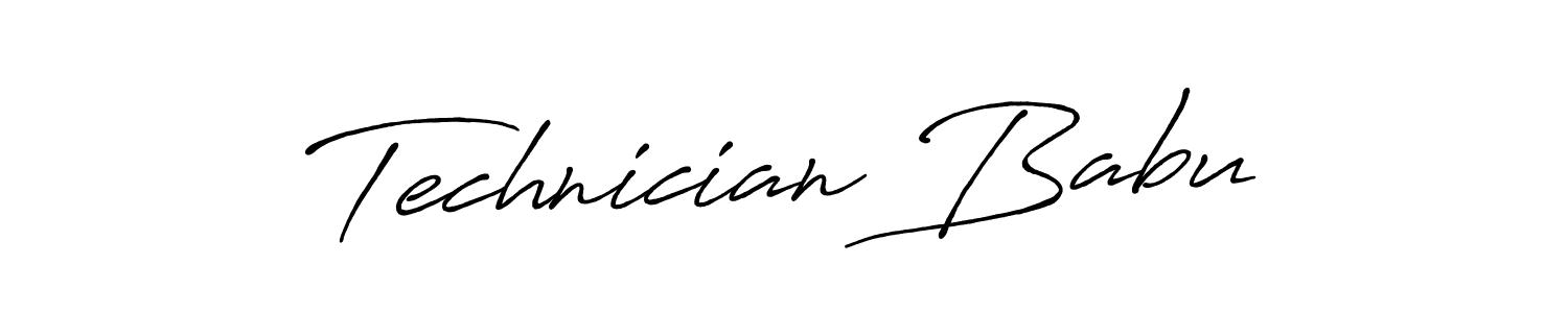 Design your own signature with our free online signature maker. With this signature software, you can create a handwritten (Antro_Vectra_Bolder) signature for name Technician Babu. Technician Babu signature style 7 images and pictures png