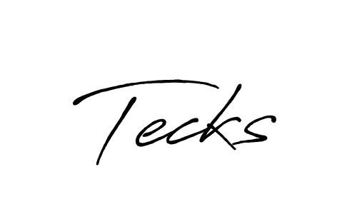Tecks stylish signature style. Best Handwritten Sign (Antro_Vectra_Bolder) for my name. Handwritten Signature Collection Ideas for my name Tecks. Tecks signature style 7 images and pictures png