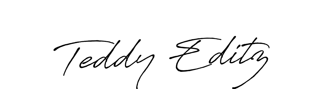 Use a signature maker to create a handwritten signature online. With this signature software, you can design (Antro_Vectra_Bolder) your own signature for name Teddy Editz. Teddy Editz signature style 7 images and pictures png