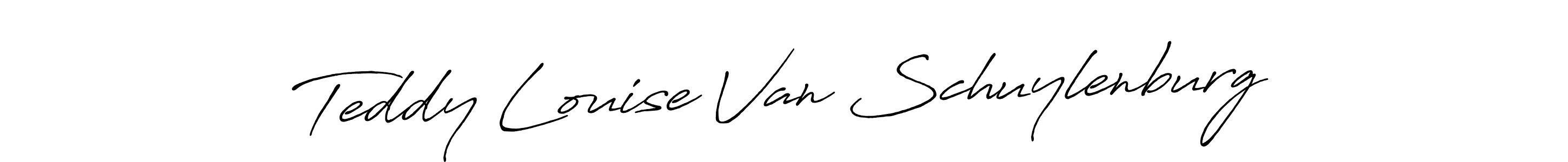 Create a beautiful signature design for name Teddy Louise Van Schuylenburg. With this signature (Antro_Vectra_Bolder) fonts, you can make a handwritten signature for free. Teddy Louise Van Schuylenburg signature style 7 images and pictures png