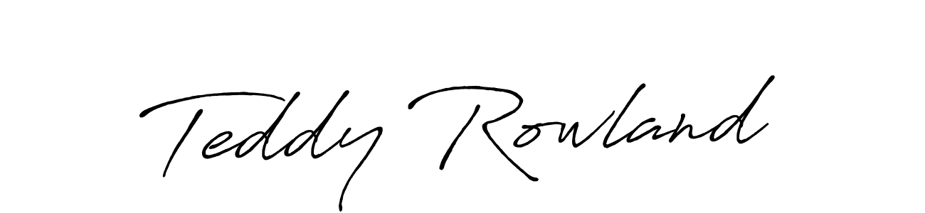 Design your own signature with our free online signature maker. With this signature software, you can create a handwritten (Antro_Vectra_Bolder) signature for name Teddy Rowland. Teddy Rowland signature style 7 images and pictures png