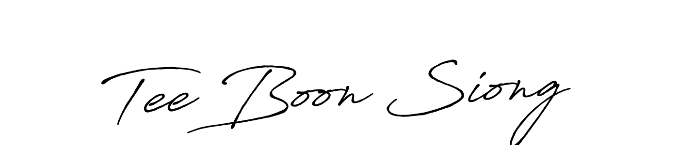 Use a signature maker to create a handwritten signature online. With this signature software, you can design (Antro_Vectra_Bolder) your own signature for name Tee Boon Siong. Tee Boon Siong signature style 7 images and pictures png
