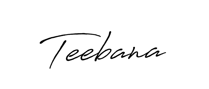 Use a signature maker to create a handwritten signature online. With this signature software, you can design (Antro_Vectra_Bolder) your own signature for name Teebana. Teebana signature style 7 images and pictures png