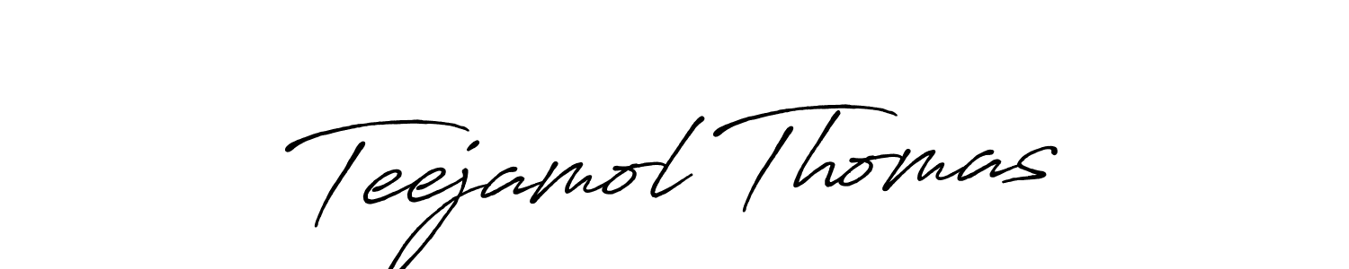 How to make Teejamol Thomas name signature. Use Antro_Vectra_Bolder style for creating short signs online. This is the latest handwritten sign. Teejamol Thomas signature style 7 images and pictures png