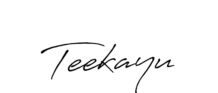 How to make Teekayu name signature. Use Antro_Vectra_Bolder style for creating short signs online. This is the latest handwritten sign. Teekayu signature style 7 images and pictures png