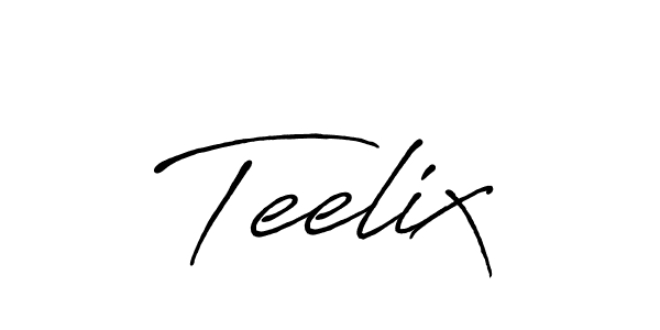 How to make Teelix name signature. Use Antro_Vectra_Bolder style for creating short signs online. This is the latest handwritten sign. Teelix signature style 7 images and pictures png