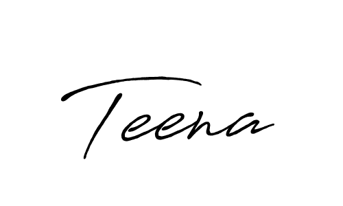 Teena stylish signature style. Best Handwritten Sign (Antro_Vectra_Bolder) for my name. Handwritten Signature Collection Ideas for my name Teena. Teena signature style 7 images and pictures png