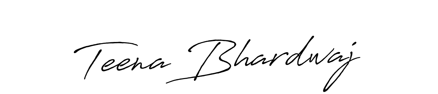 Antro_Vectra_Bolder is a professional signature style that is perfect for those who want to add a touch of class to their signature. It is also a great choice for those who want to make their signature more unique. Get Teena Bhardwaj name to fancy signature for free. Teena Bhardwaj signature style 7 images and pictures png