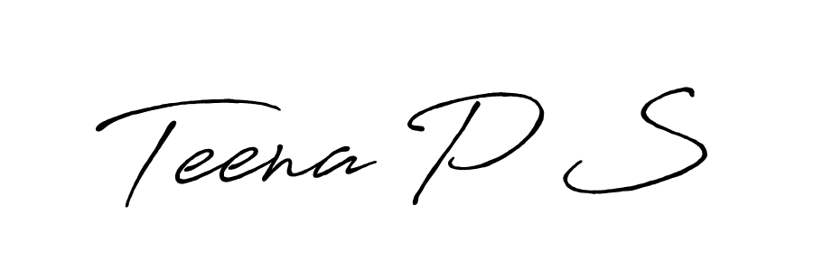 Make a beautiful signature design for name Teena P S. Use this online signature maker to create a handwritten signature for free. Teena P S signature style 7 images and pictures png