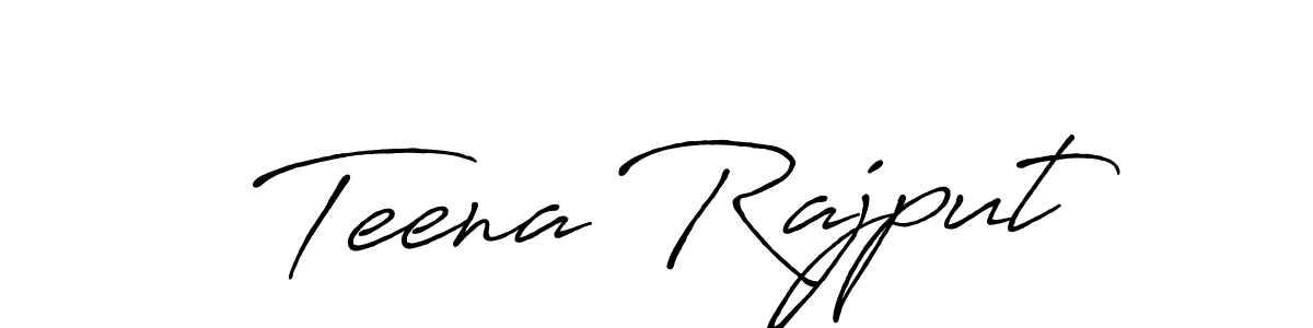 The best way (Antro_Vectra_Bolder) to make a short signature is to pick only two or three words in your name. The name Teena Rajput include a total of six letters. For converting this name. Teena Rajput signature style 7 images and pictures png
