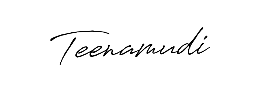 Teenamudi stylish signature style. Best Handwritten Sign (Antro_Vectra_Bolder) for my name. Handwritten Signature Collection Ideas for my name Teenamudi. Teenamudi signature style 7 images and pictures png