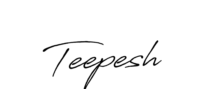 How to make Teepesh signature? Antro_Vectra_Bolder is a professional autograph style. Create handwritten signature for Teepesh name. Teepesh signature style 7 images and pictures png