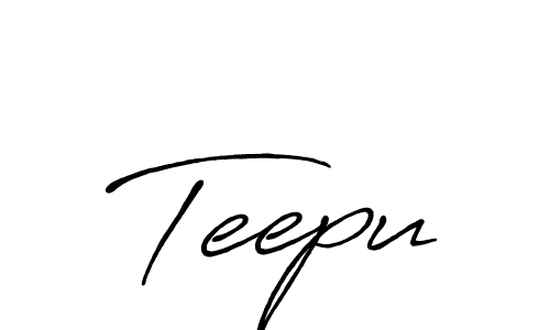 How to make Teepu name signature. Use Antro_Vectra_Bolder style for creating short signs online. This is the latest handwritten sign. Teepu signature style 7 images and pictures png