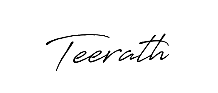How to make Teerath signature? Antro_Vectra_Bolder is a professional autograph style. Create handwritten signature for Teerath name. Teerath signature style 7 images and pictures png