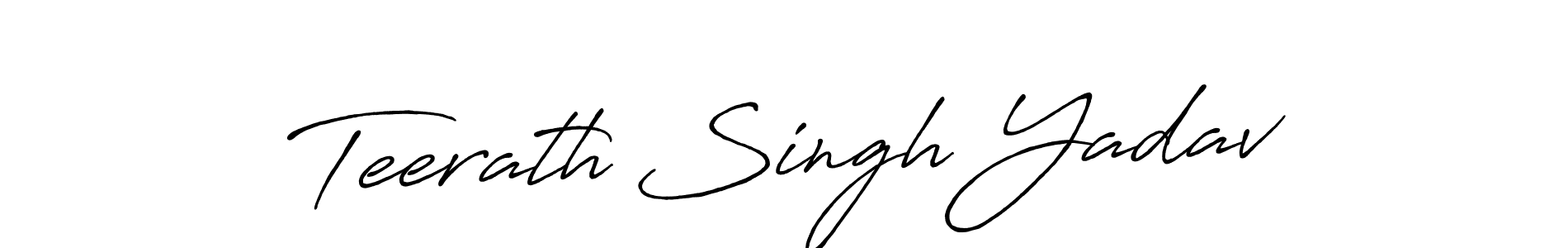 Design your own signature with our free online signature maker. With this signature software, you can create a handwritten (Antro_Vectra_Bolder) signature for name Teerath Singh Yadav. Teerath Singh Yadav signature style 7 images and pictures png