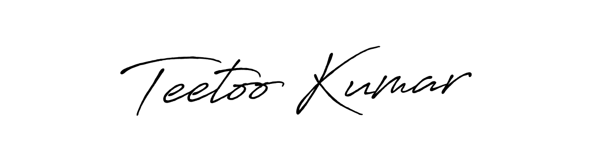 if you are searching for the best signature style for your name Teetoo Kumar. so please give up your signature search. here we have designed multiple signature styles  using Antro_Vectra_Bolder. Teetoo Kumar signature style 7 images and pictures png