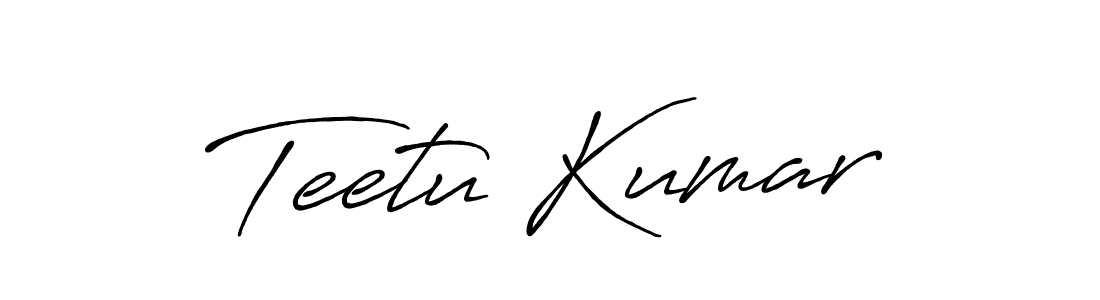 How to make Teetu Kumar name signature. Use Antro_Vectra_Bolder style for creating short signs online. This is the latest handwritten sign. Teetu Kumar signature style 7 images and pictures png