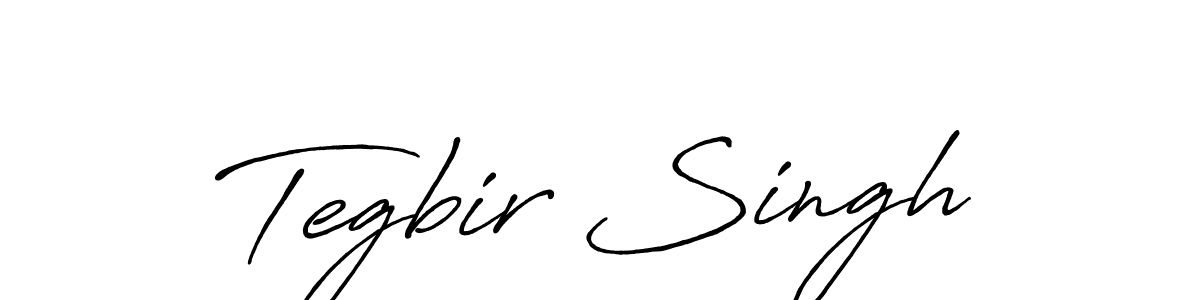 Make a beautiful signature design for name Tegbir Singh. With this signature (Antro_Vectra_Bolder) style, you can create a handwritten signature for free. Tegbir Singh signature style 7 images and pictures png