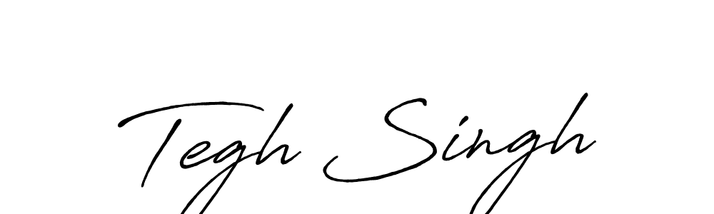 Tegh Singh stylish signature style. Best Handwritten Sign (Antro_Vectra_Bolder) for my name. Handwritten Signature Collection Ideas for my name Tegh Singh. Tegh Singh signature style 7 images and pictures png