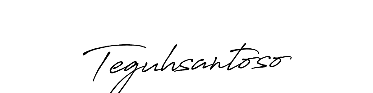How to make Teguhsantoso signature? Antro_Vectra_Bolder is a professional autograph style. Create handwritten signature for Teguhsantoso name. Teguhsantoso signature style 7 images and pictures png