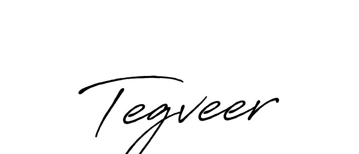 Use a signature maker to create a handwritten signature online. With this signature software, you can design (Antro_Vectra_Bolder) your own signature for name Tegveer. Tegveer signature style 7 images and pictures png