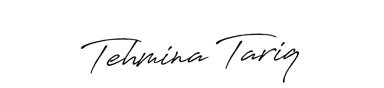 Make a beautiful signature design for name Tehmina Tariq. With this signature (Antro_Vectra_Bolder) style, you can create a handwritten signature for free. Tehmina Tariq signature style 7 images and pictures png