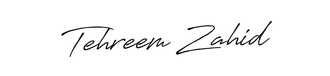 You should practise on your own different ways (Antro_Vectra_Bolder) to write your name (Tehreem Zahid) in signature. don't let someone else do it for you. Tehreem Zahid signature style 7 images and pictures png