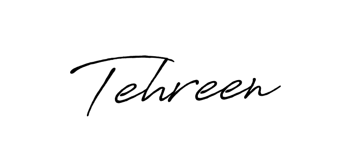 How to make Tehreen name signature. Use Antro_Vectra_Bolder style for creating short signs online. This is the latest handwritten sign. Tehreen signature style 7 images and pictures png