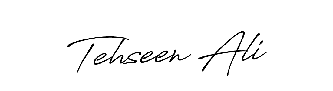 Create a beautiful signature design for name Tehseen Ali. With this signature (Antro_Vectra_Bolder) fonts, you can make a handwritten signature for free. Tehseen Ali signature style 7 images and pictures png