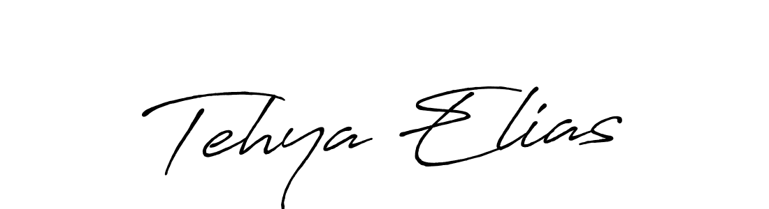 Create a beautiful signature design for name Tehya Elias. With this signature (Antro_Vectra_Bolder) fonts, you can make a handwritten signature for free. Tehya Elias signature style 7 images and pictures png