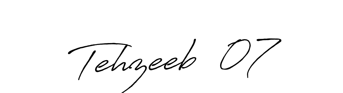 Design your own signature with our free online signature maker. With this signature software, you can create a handwritten (Antro_Vectra_Bolder) signature for name Tehzeeb  07. Tehzeeb  07 signature style 7 images and pictures png