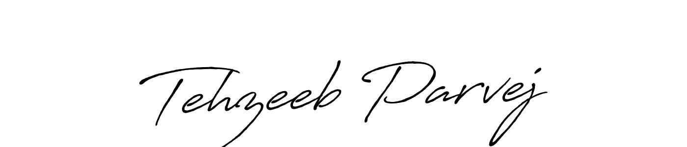 Antro_Vectra_Bolder is a professional signature style that is perfect for those who want to add a touch of class to their signature. It is also a great choice for those who want to make their signature more unique. Get Tehzeeb Parvej name to fancy signature for free. Tehzeeb Parvej signature style 7 images and pictures png