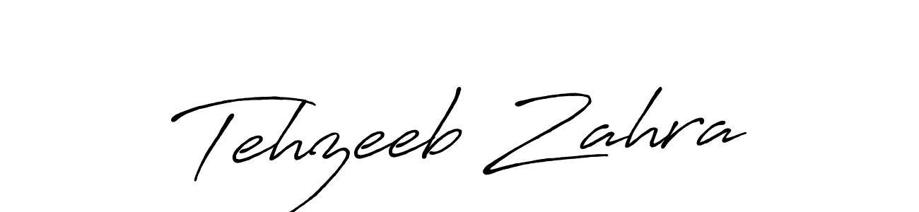 Make a beautiful signature design for name Tehzeeb Zahra. With this signature (Antro_Vectra_Bolder) style, you can create a handwritten signature for free. Tehzeeb Zahra signature style 7 images and pictures png