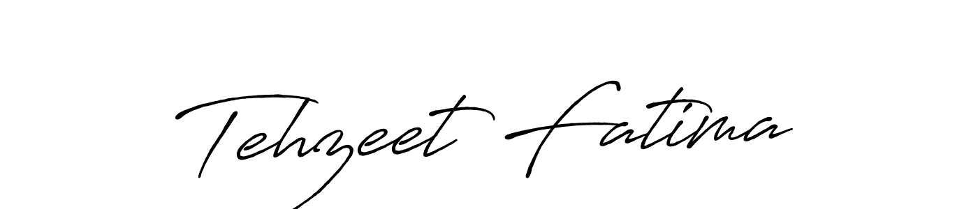 How to make Tehzeet Fatima name signature. Use Antro_Vectra_Bolder style for creating short signs online. This is the latest handwritten sign. Tehzeet Fatima signature style 7 images and pictures png