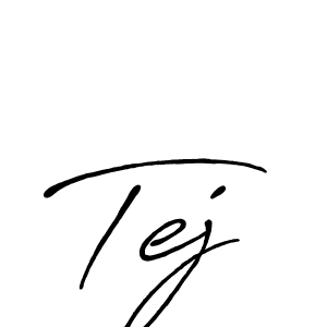 The best way (Antro_Vectra_Bolder) to make a short signature is to pick only two or three words in your name. The name Tej include a total of six letters. For converting this name. Tej signature style 7 images and pictures png