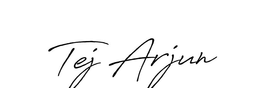 Similarly Antro_Vectra_Bolder is the best handwritten signature design. Signature creator online .You can use it as an online autograph creator for name Tej Arjun. Tej Arjun signature style 7 images and pictures png